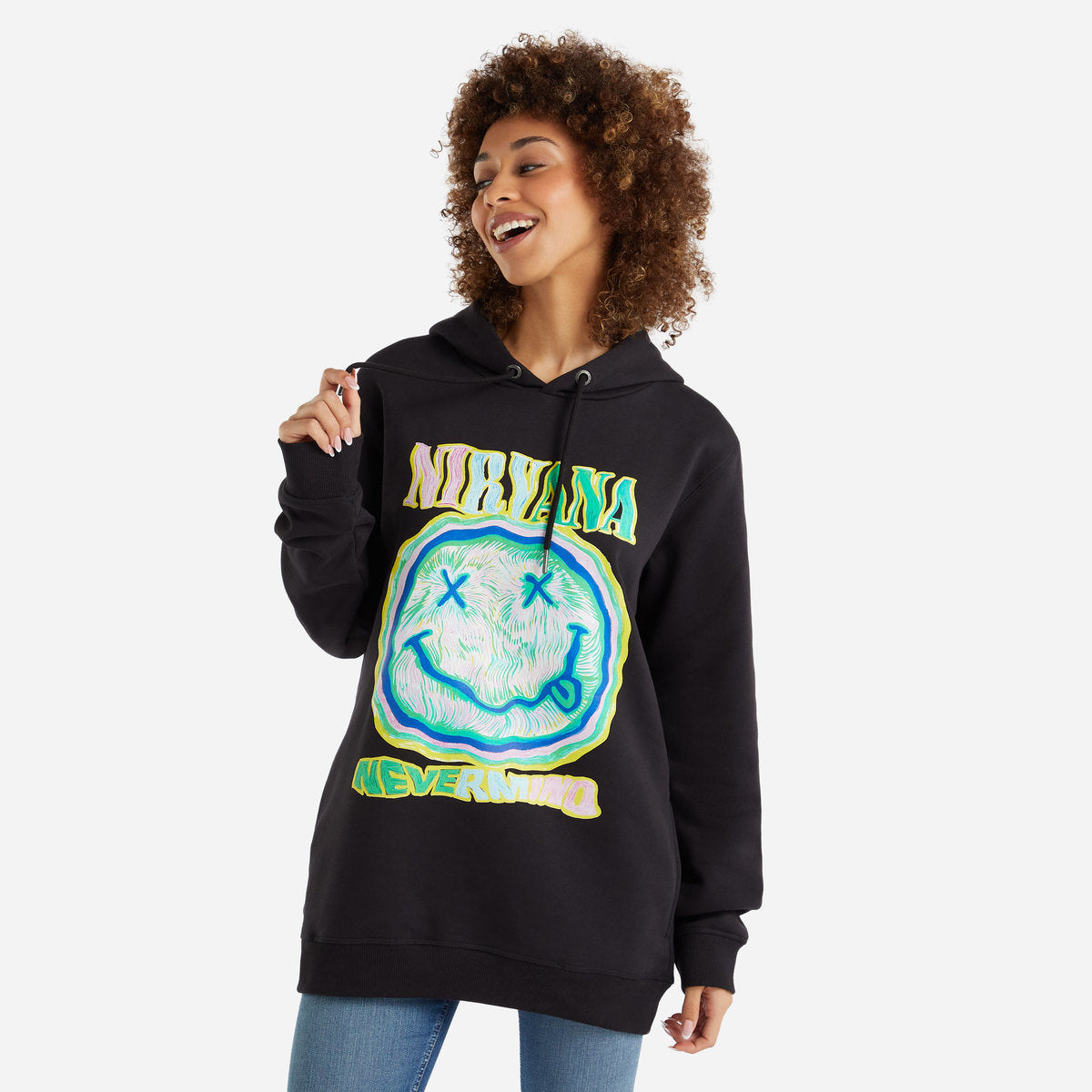 Image of Nirvana Hoodie - Scribble Smiley Amplified